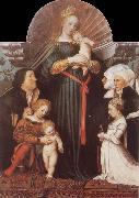 HOLBEIN, Hans the Younger Damstadt Madonna oil on canvas